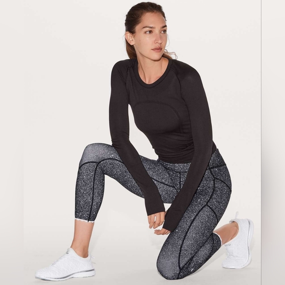 Lululemon Tight Stuff Tight II Luminesce Splatter White Black - Picture 2 of 14